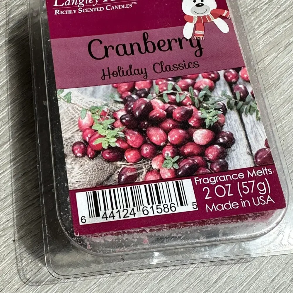 Langley Home Richly Scented Candles Fragrance Melts Cranberry Holiday Classics